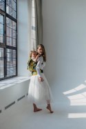 Nosidełko LennyPreschool z tkaniny żakardowej 100% bawełna, rozmiar preschool - RETRO'N'ROSES - ROSARIUM