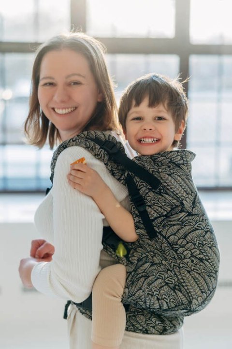 Nosidełko LennyPreschool z tkaniny żakardowej 100% bawełna, rozmiar preschool - WOLNY DUCH - COCOON