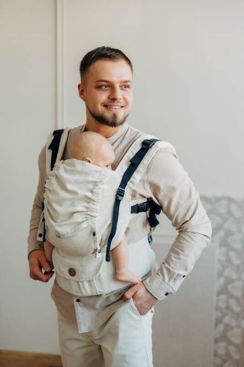 Nosidełko LennyUpGrade PRO z tkaniny skośno-krzyżowej (50% bawełna, 25% konopie, 25% lyocell), rozmiar standard - AIRY