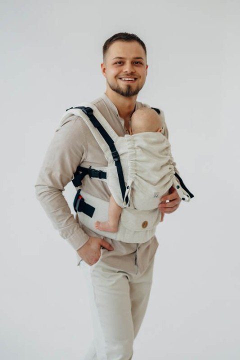 Nosidełko LennyUpGrade PRO z tkaniny skośno-krzyżowej (50% bawełna, 25% konopie, 25% lyocell), rozmiar standard - AIRY