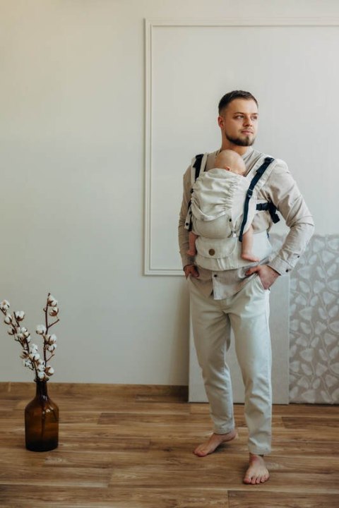 Nosidełko LennyUpGrade PRO z tkaniny skośno-krzyżowej (50% bawełna, 25% konopie, 25% lyocell), rozmiar standard - AIRY