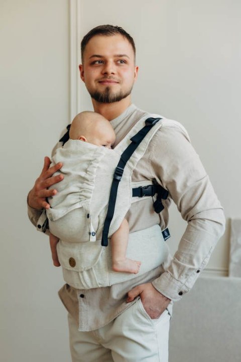 Nosidełko LennyUpGrade PRO z tkaniny skośno-krzyżowej (50% bawełna, 25% konopie, 25% lyocell), rozmiar standard - AIRY