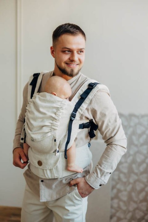 Nosidełko LennyUpGrade PRO z tkaniny skośno-krzyżowej (50% bawełna, 25% konopie, 25% lyocell), rozmiar standard - AIRY