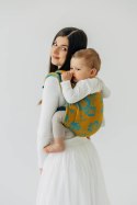 Nosidło Klamrowe Onbuhimo PRO z tkaniny żakardowej (100% bawełna), rozmiar toddler - RETRO'N'ROSES - ROSARIUM