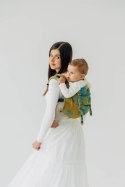 Nosidło Klamrowe Onbuhimo PRO z tkaniny żakardowej (100% bawełna), rozmiar toddler - RETRO'N'ROSES - ROSARIUM