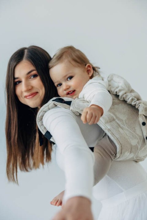 Nosidło Klamrowe Onbuhimo PRO z tkaniny żakardowej (50% bawełna, 25%konopie, 25% lyocell), rozmiar Toddler - VIRIDIFLORA - CONNE