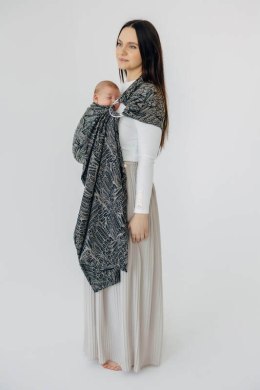 Żakardowa chusta kółkowa do noszenia dzieci, (100% bawełna), ramię bez zakładek - WOLNY DUCH - COCOON - standard 1.8m
