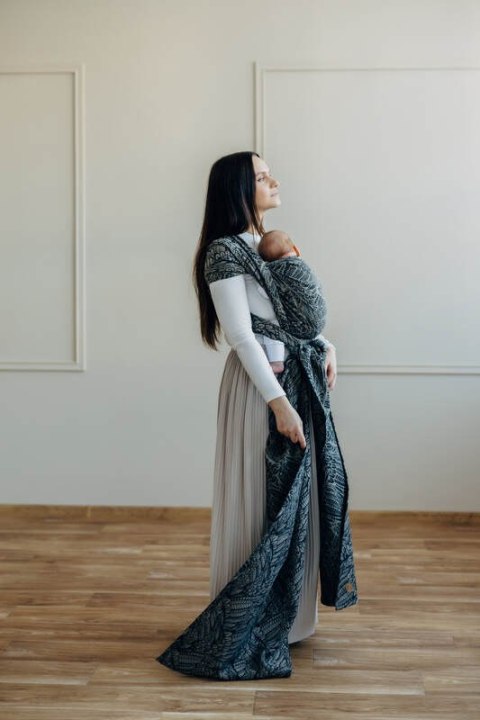 Żakardowa chusta do noszenia dzieci, 100% bawełna - WOLNY DUCH - COCOON - rozmiar L