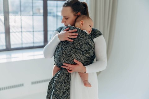 Żakardowa chusta do noszenia dzieci, 100% bawełna - WOLNY DUCH - COCOON - rozmiar M