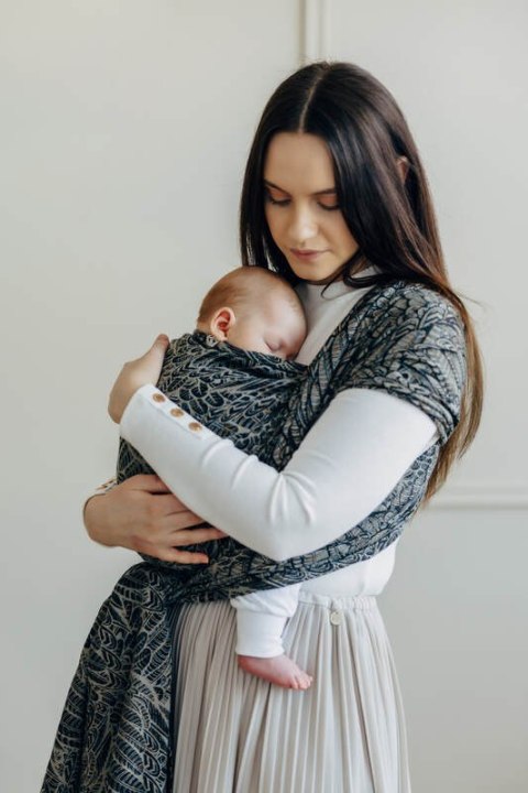 Żakardowa chusta do noszenia dzieci, 100% bawełna - WOLNY DUCH - COCOON - rozmiar XS