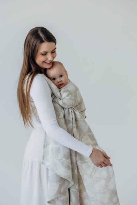 Żakardowa chusta do noszenia dzieci (50% bawełna, 25%konopie, 25% lyocell) - VIRIDIFLORA - CONNECT - rozmiar XL