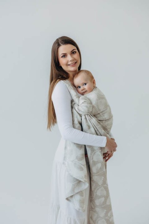 Żakardowa chusta do noszenia dzieci (50% bawełna, 25%konopie, 25% lyocell) - VIRIDIFLORA - CONNECT - rozmiar XL
