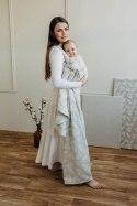 Żakardowa chusta do noszenia dzieci (50% bawełna, 25%konopie, 25% lyocell) - VIRIDIFLORA - CONNECT - rozmiar XL