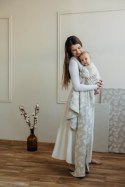 Żakardowa chusta do noszenia dzieci (50% bawełna, 25%konopie, 25% lyocell) - VIRIDIFLORA - CONNECT - rozmiar XL