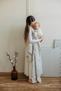 Żakardowa chusta do noszenia dzieci (50% bawełna, 25%konopie, 25% lyocell) - VIRIDIFLORA - CONNECT - rozmiar XL