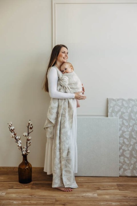 Żakardowa chusta do noszenia dzieci (50% bawełna, 25%konopie, 25% lyocell) - VIRIDIFLORA - CONNECT - rozmiar XL