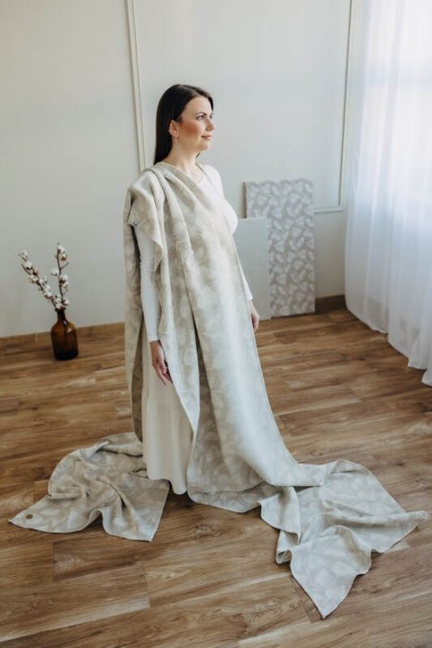 Żakardowa chusta do noszenia dzieci (50% bawełna, 25%konopie, 25% lyocell) - VIRIDIFLORA - CONNECT - rozmiar XL