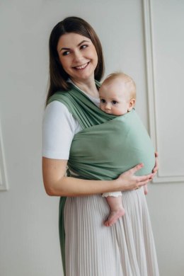 Chusta do noszenia dzieci, elastyczna - Sage - rozmiar standardowy 5.0 m (drugi gatunek)