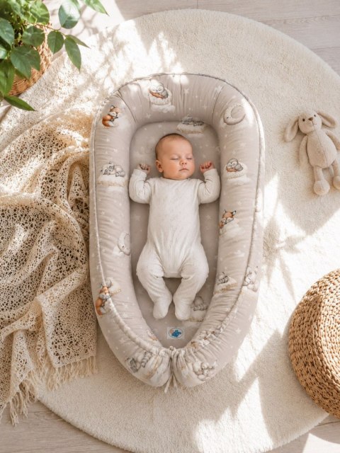 My Sweet Baby Kokon niemowlęcy dwustronny kojec otulacz Premium MY SWEET BABY- Twinkle Woodland
