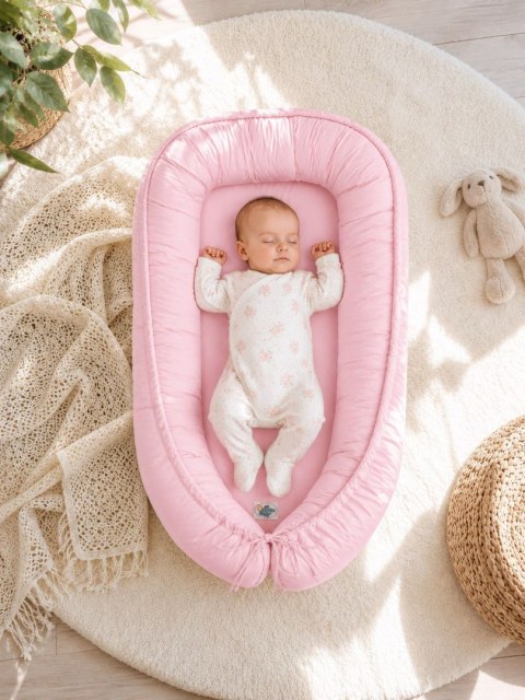 My Sweet Baby Kokon niemowlęcy dwustronny kojec otulacz Premium MY SWEET BABY- różowy
