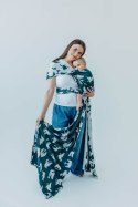 Żakardowa chusta do noszenia dzieci, 100% wiskoza bambusowa - BIRDY - SKYWARD - rozmiar S
