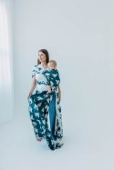 Żakardowa chusta do noszenia dzieci, 100% wiskoza bambusowa - BIRDY - SKYWARD - rozmiar S