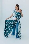 Żakardowa chusta do noszenia dzieci, 100% wiskoza bambusowa - BIRDY - SKYWARD - rozmiar S