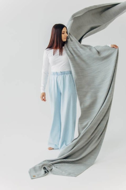 Żakardowa chusta do noszenia dzieci (54% jedwab, 46% bawełna) - LITTLE LOVE - MUNA - rozmiar XL