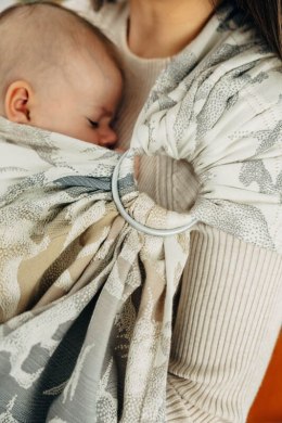 Żakardowa chusta kółkowa do noszenia dzieci, 100% bawełna, ramię bez zakładek - PARK JURAJSKI - ICE DESERT - standard 1.8m (drug