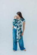 Żakardowa chusta kółkowa do noszenia dzieci, 100% wiskoza bambusowa, ramię bez zakładek - BIRDY - SKYWARD - standard 1.8m