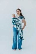 Żakardowa chusta kółkowa do noszenia dzieci, 100% wiskoza bambusowa, ramię bez zakładek - BIRDY - SKYWARD - standard 1.8m