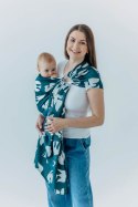 Żakardowa chusta kółkowa do noszenia dzieci, 100% wiskoza bambusowa, ramię bez zakładek - BIRDY - SKYWARD - standard 1.8m