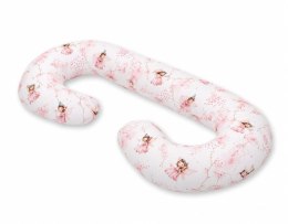 Bobono Poduszka ciążowa typu C dla kobiet w ciąży do spania karmienia + zdejmowana poszewka Blossom Fairies