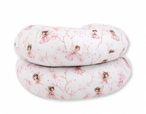 Bobono Poduszka ciążowa typu C dla kobiet w ciąży do spania karmienia + zdejmowana poszewka Blossom Fairies