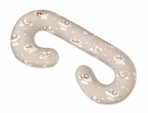 Bobono Poduszka ciążowa typu C dla kobiet w ciąży do spania karmienia+ zdejmowana poszewka Twinkle Woodland