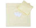 Bobono Pościel do wózka z wypełnieniem kołderka i poduszka - Serduszka cream