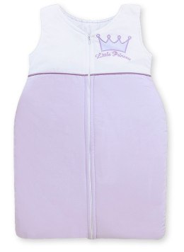Bobono Śpiworek dla dzieci bawełniany M 6-12 mcy TOG 2.5 całoroczny ocieplany Little Princess fioletowy