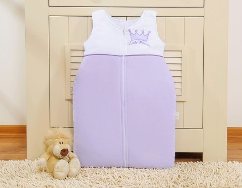 Bobono Śpiworek dla dzieci bawełniany M 6-12 mcy TOG 2.5 całoroczny ocieplany Little Princess fioletowy