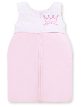 Bobono Śpiworek dla dzieci bawełniany M 6-12 mcy TOG 2.5 całoroczny ocieplany Little Princess różowy
