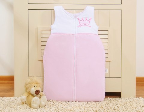 Bobono Śpiworek dla dzieci bawełniany M 6-12 mcy TOG 2.5 całoroczny ocieplany Little Princess różowy