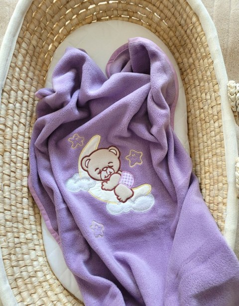 My Sweet Baby Kocyk polarowy dla niemowląt - Dobranoc fioletowe