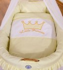 My Sweet Baby Kosz Mojżesza wiklinowy z baldachimem - Little Prince kremowy