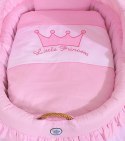 My Sweet Baby Kosz Mojżesza wiklinowy ze składaną budką - Little Princess różowy