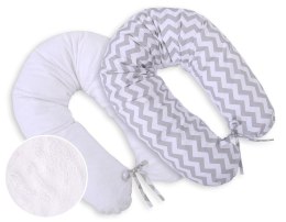 Bobono Poduszka ciążowa dwustronna Longer- Simple chevron szary