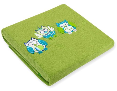 My Sweet Baby Kocyk polarowy- Sowy Bigi Zibi & Adele- zielony