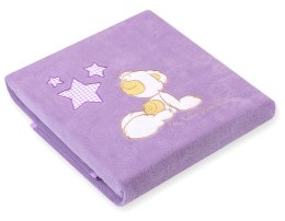 My Sweet Baby Kocyk polarowy dla niemowląt - Carlo- Miś z gwiazdkami fioletowy