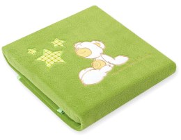 My Sweet Baby Kocyk polarowy dla niemowląt - Carlo- Miś z gwiazdkami zielony