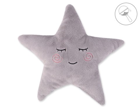 Bobono Poduszka Little STAR z grzechotką- szara