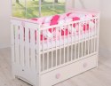 My Sweet Baby Ochraniacz warkocz pleciony do łóżeczka XXL - biało-ciemno różowy - różowy