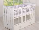 My Sweet Baby Ochraniacz warkocz pleciony do łóżeczka XXL - biało-szary